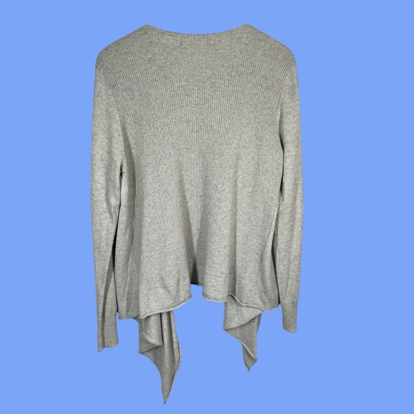 Michael Michael Kors taupe ribbed cashmere angora blend waterfall cardigan XL - Picture 12 of 16